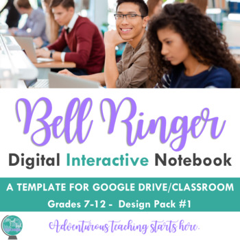 Preview of Bell Ringer Digital Interactive Notebook: Using Google Classroom {Design Pack 1}