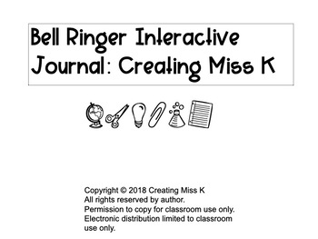 Preview of Bell Ringer Interactive Journals