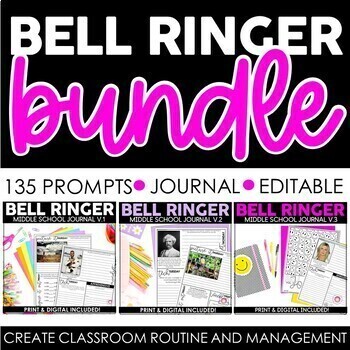 Preview of Bell Ringer Journal Bundle | Print & Digital | Editable 