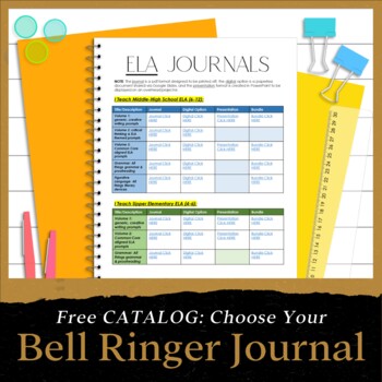 Preview of Bell Ringer Journal FREE Catalog: Choosing Your Bell Ringer Journal