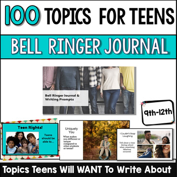 Preview of Bell Ringer Journal Writing Prompts for High School English and Middle ELA