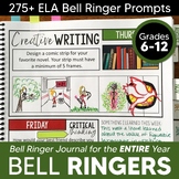 Bell Ringer Journal for the Entire School Year: 275 ELA Be