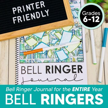 Preview of ELA Bell Ringers Writing Journal VOL 4: Printer Friendly & Editable Bell Ringer