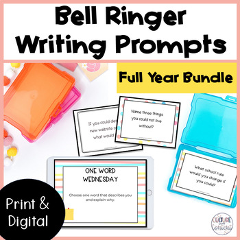 Preview of Bell Ringer Writing Prompts For The Full Year