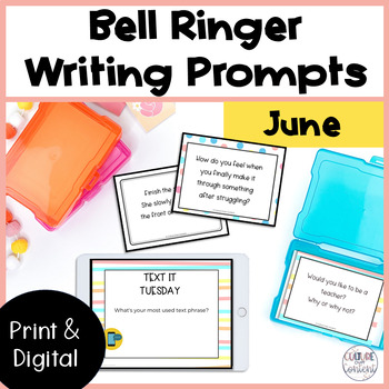 Preview of Bell Ringer Writing Prompts for June