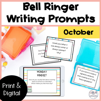 Preview of Bell Ringer Writing Prompts for October