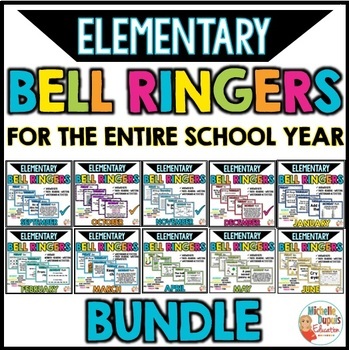 Preview of 3rd grade & 4th grade Morning Work Bundle for the Year - Bell Ringers Math ELA