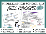 Bell Ringers Middle/ High School ELA English