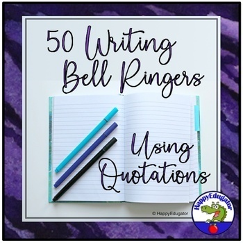 Preview of Bell Ringers Middle School ELA Writing Prompts Using Quotes