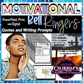 Preview of Bell Ringers: Motivational Quotes and Prompts for Growth Mindset