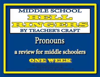 Preview of Middle School ELA Bell Ringers - Pronouns