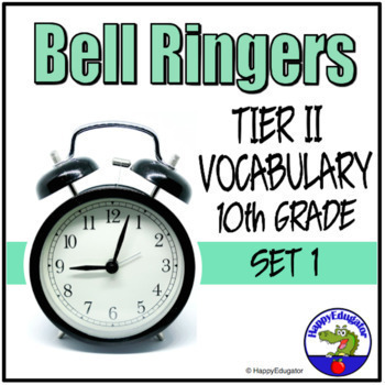 Preview of Bell Ringers Tier 2 Vocabulary in Context 10th Grade Set 1