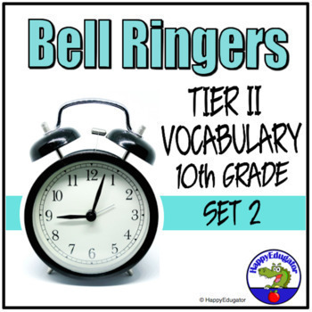 Preview of Bell Ringers Tier 2 Vocabulary in Context 10th Grade Set 2