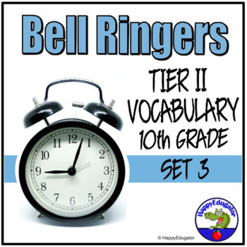 Preview of Bell Ringers Tier 2 Vocabulary in Context 10th Grade Set 3