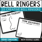 25 Weekly Bell Ringers with Bell Work Template - Language 