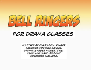 Preview of Bell Ringers for Drama Classes