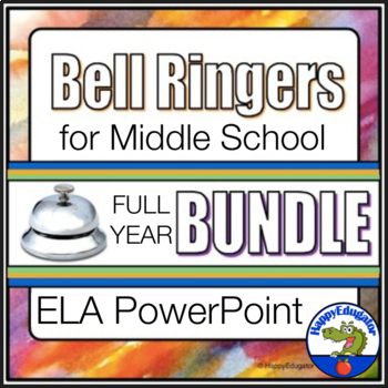 Preview of Bell Ringers for Middle School ELA Bundle - Full Year of Daily Warm-Ups