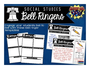 Preview of Bell Ringers for Social Studies
