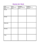 Bell Work Template