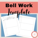 Bell Work Template