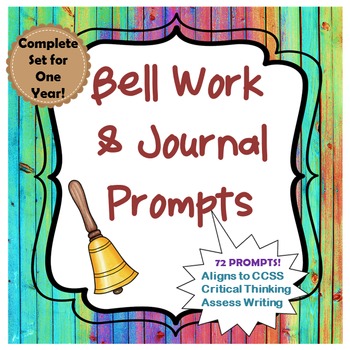 Preview of Bell Work and Journal Bundle for a Year- ELA