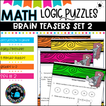 Preview of Bell ringers- Math Logic Puzzles and Brain Teasers- Set 2 