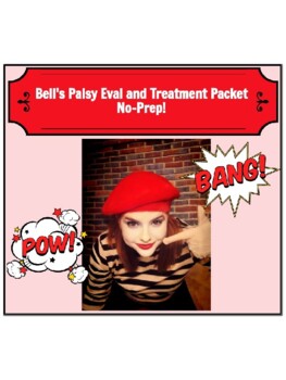 Preview of Bell's Palsy No Prep Eval and Treatment Packet- WITH Activity Cards!