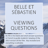 Belle et Sébastien Movie Questions-Editable French