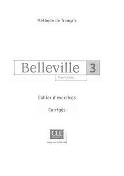 Preview of BelleVille Cahier_d'exercices_corriges