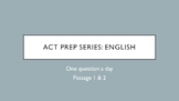 Bellringer ACT Prep - English (1 of 3)