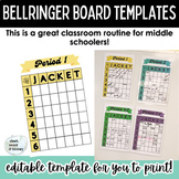 Bellringer Board Templates -- Editable and Easy to Print!