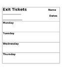 Bellringer/Exit Ticket Sheet