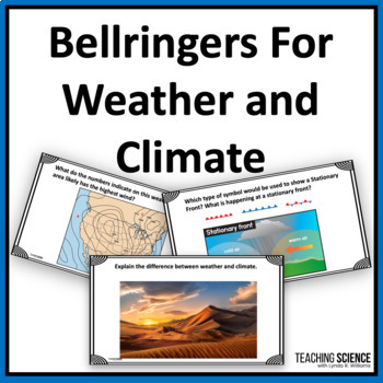 Preview of Science Bell Ringers and Warm-ups for Weather and Climate Middle School Science