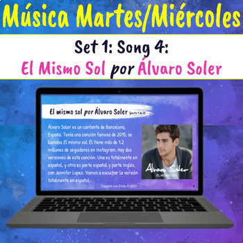 Preview of Bellringers for Spanish Class - Music Routine - Set 1 Song 4 - El Mismo Sol