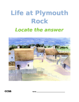 Preview of Bellwork ~ COMMON CORE Life at Plymouth Rock Worksheet and KEY