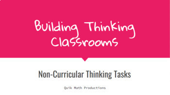 Preview of Bellwork & Groups Activities | Building Thinking Classrooms Non-Curricular Tasks