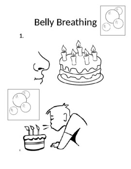 Preview of Belly Breathing Coloring Page