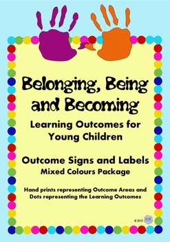 Preview of Belonging Being Becoming Outcomes Signs for Childcare Early Years EYLF -Multi
