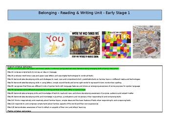 Preview of Belonging Reading and Writing Unit