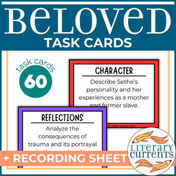 Preview of Beloved | Morrison | Analytical Task Cards and Response Sheet | AP Lit HS ELA