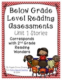 Below Grade Level Assessments for Reading Wonders Grade 2 