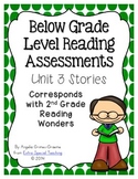 Below Grade Level Assessments for Reading Wonders Grade 2 