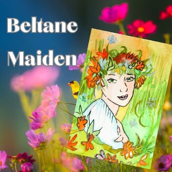 Preview of Beltane Maiden Fantasy and Whimsical Watercolor Classroom Decor, Clip Art