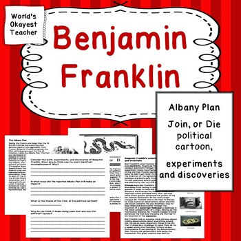 Preview of Ben Franklin: Albany Plan, Join or Die, Experiments, and Discoveries