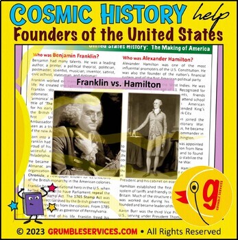 Preview of Founding Fathers: Benjamin Franklin & Alexander Hamilton - Making of America