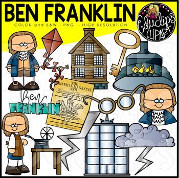 Preview of Ben / Benjamin Franklin Clip Art Set {Educlips Clipart}