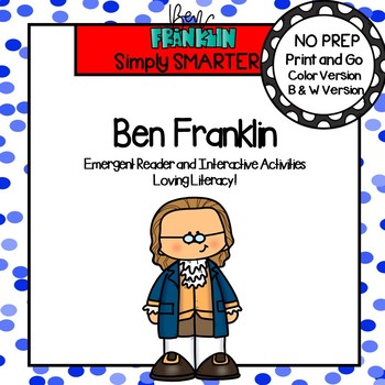 Preview of Ben Franklin Emergent Reader Book AND Interactive Activities