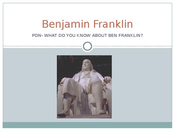 Preview of Ben Franklin PowerPoint and Guided Notes