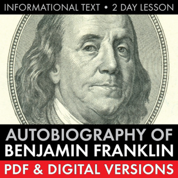 Preview of Ben Franklin’s Autobiography, Informational Text, Franklin Aphorisms, 13 Virtues