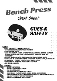 Bench Press - Chest Workout Cheat Sheet - Weightlifting, F
